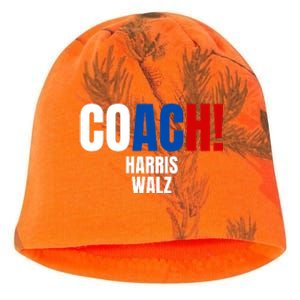 Coach Harris Walz 2024 Kamala Harris Coach Walz 2024 Coach Kati - Camo Knit Beanie