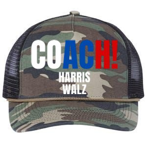 Coach Harris Walz 2024 Kamala Harris Coach Walz 2024 Coach Retro Rope Trucker Hat Cap