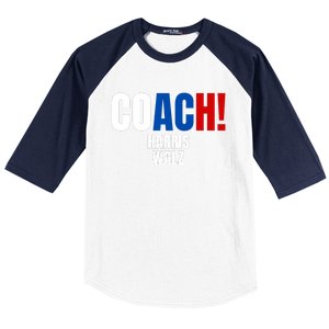 Coach Harris Walz 2024 Kamala Harris Coach Walz 2024 Coach Baseball Sleeve Shirt