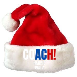 Coach Harris Walz 2024 Kamala Harris Coach Walz 2024 Coach Premium Christmas Santa Hat