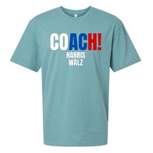 Coach Harris Walz 2024 Kamala Harris Coach Walz 2024 Coach Sueded Cloud Jersey T-Shirt