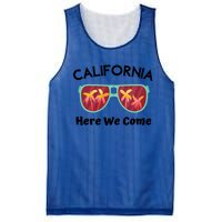 California Here We Come Vacation Road Trip Sunglasses Palm Cool Gift Mesh Reversible Basketball Jersey Tank