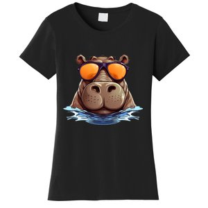 Cool Hippo with Sunglasses for funny Animals Costume Women's T-Shirt