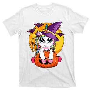 Cute Halloween Witchy Unicorn Halloween T-Shirt