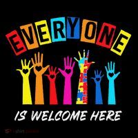 Colorful Hands With Statement - Everyone Is Welcome Here Poster