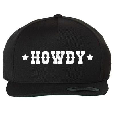 Cow Howdy Western Rodeo Southern Horse Lover Cow Gift Wool Snapback Cap