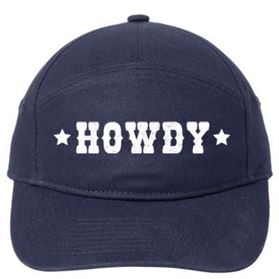 Cow Howdy Western Rodeo Southern Horse Lover Cow Gift 7-Panel Snapback Hat