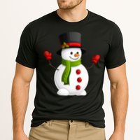 Cute Happy Winter Snowman Cooling Performance Crew T-Shirt