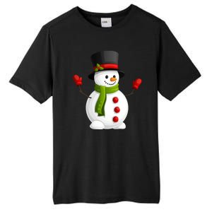 Cute Happy Winter Snowman Tall Fusion ChromaSoft Performance T-Shirt