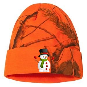 Cute Happy Winter Snowman Kati Licensed 12" Camo Beanie