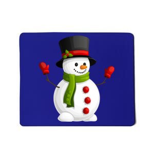 Cute Happy Winter Snowman Mousepad