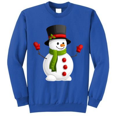 Cute Happy Winter Snowman Tall Sweatshirt
