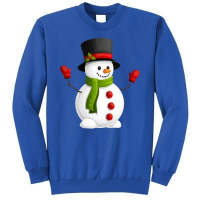 Cute Happy Winter Snowman Tall Sweatshirt