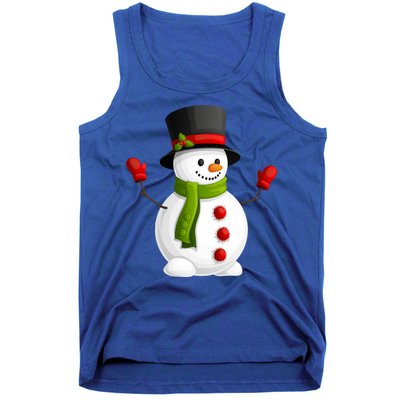 Cute Happy Winter Snowman Tank Top