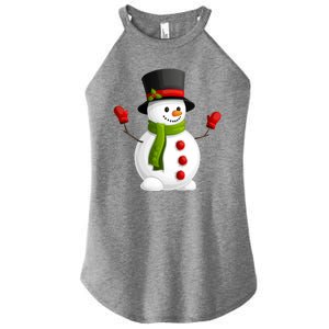 Cute Happy Winter Snowman Women’s Perfect Tri Rocker Tank