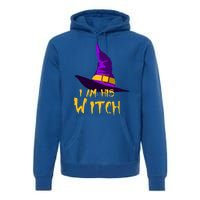 Couples Halloween Witch Ha I Am His Witch Costumes Cool Gift Premium Hoodie