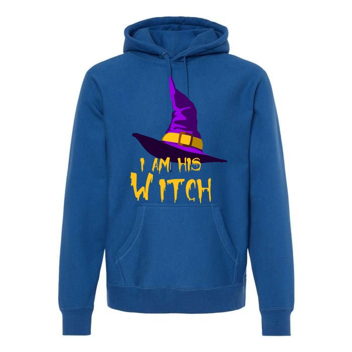 Couples Halloween Witch Ha I Am His Witch Costumes Cool Gift Premium Hoodie