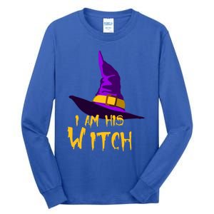 Couples Halloween Witch Ha I Am His Witch Costumes Cool Gift Tall Long Sleeve T-Shirt