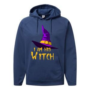 Couples Halloween Witch Ha I Am His Witch Costumes Cool Gift Performance Fleece Hoodie