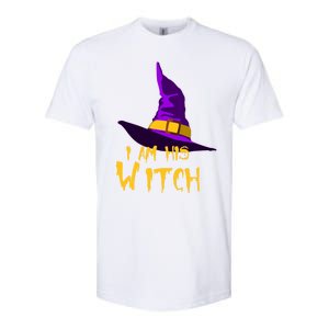 Couples Halloween Witch Ha I Am His Witch Costumes Cool Gift Softstyle CVC T-Shirt