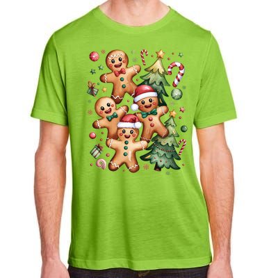 Christmas Holiday Xmas Gingerbread Christmas Tree Adult ChromaSoft Performance T-Shirt