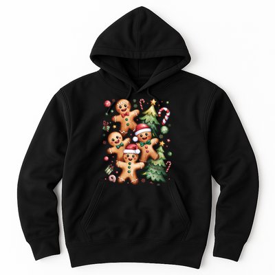 Christmas Holiday Xmas Gingerbread Christmas Tree Hoodie