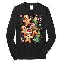 Christmas Holiday Xmas Gingerbread Christmas Tree Long Sleeve Shirt