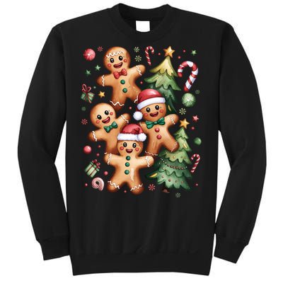 Christmas Holiday Xmas Gingerbread Christmas Tree Sweatshirt