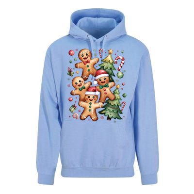 Christmas Holiday Xmas Gingerbread Christmas Tree Unisex Surf Hoodie