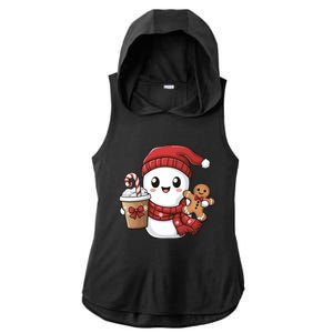 Christmas Holiday Xmas Santa Claus Matching Team Ladies PosiCharge Tri-Blend Wicking Draft Hoodie Tank