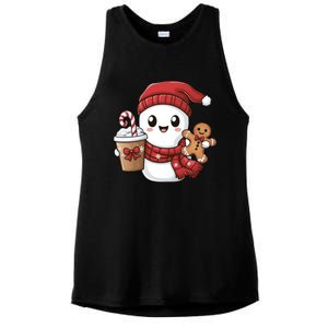 Christmas Holiday Xmas Santa Claus Matching Team Ladies PosiCharge Tri-Blend Wicking Tank