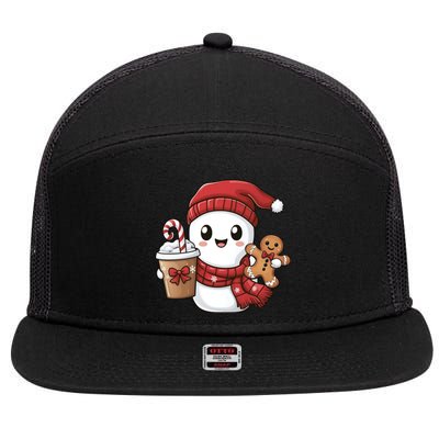 Christmas Holiday Xmas Santa Claus Matching Team 7 Panel Mesh Trucker Snapback Hat