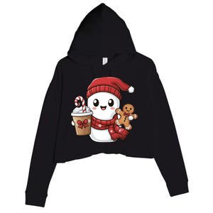 Christmas Holiday Xmas Santa Claus Matching Team Crop Fleece Hoodie