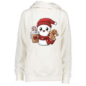 Christmas Holiday Xmas Santa Claus Matching Team Womens Funnel Neck Pullover Hood