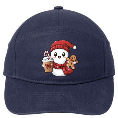 Christmas Holiday Xmas Santa Claus Matching Team 7-Panel Snapback Hat