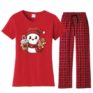 Christmas Holiday Xmas Santa Claus Matching Team Women's Flannel Pajama Set