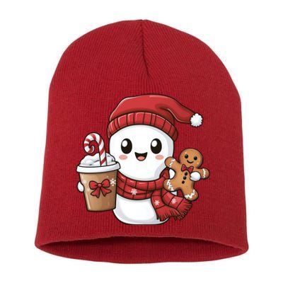 Christmas Holiday Xmas Santa Claus Matching Team Short Acrylic Beanie