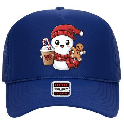 Christmas Holiday Xmas Santa Claus Matching Team High Crown Mesh Back Trucker Hat