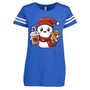 Christmas Holiday Xmas Santa Claus Matching Team Enza Ladies Jersey Football T-Shirt