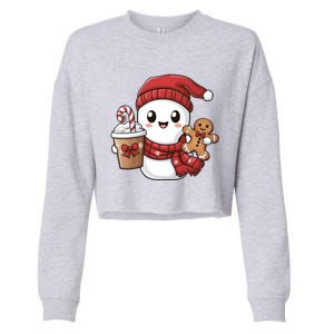 Christmas Holiday Xmas Santa Claus Matching Team Cropped Pullover Crew