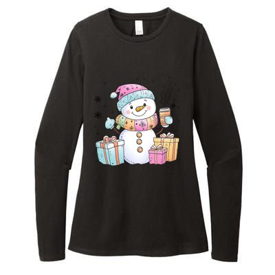 Christmas Holiday Xmas Snowman Matching Team Womens CVC Long Sleeve Shirt