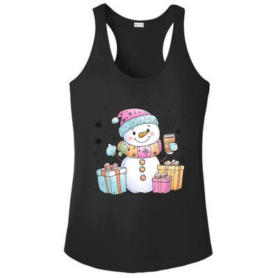 Christmas Holiday Xmas Snowman Matching Team Ladies PosiCharge Competitor Racerback Tank