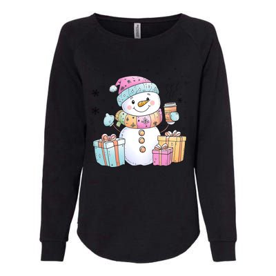 Christmas Holiday Xmas Snowman Matching Team Womens California Wash Sweatshirt