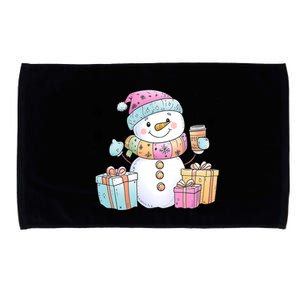 Christmas Holiday Xmas Snowman Matching Team Microfiber Hand Towel