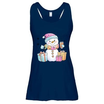 Christmas Holiday Xmas Snowman Matching Team Ladies Essential Flowy Tank