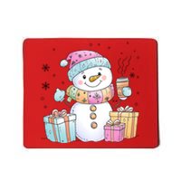 Christmas Holiday Xmas Snowman Matching Team Mousepad