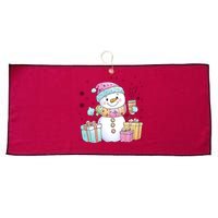 Christmas Holiday Xmas Snowman Matching Team Large Microfiber Waffle Golf Towel