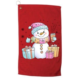 Christmas Holiday Xmas Snowman Matching Team Platinum Collection Golf Towel