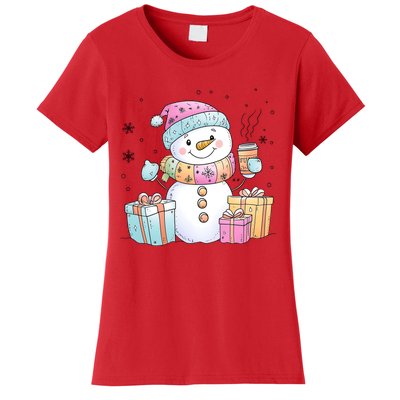 Christmas Holiday Xmas Snowman Matching Team Women's T-Shirt