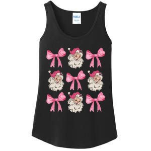 Christmas Holiday Xmas Vacation Coquette Santa Claus Ladies Essential Tank